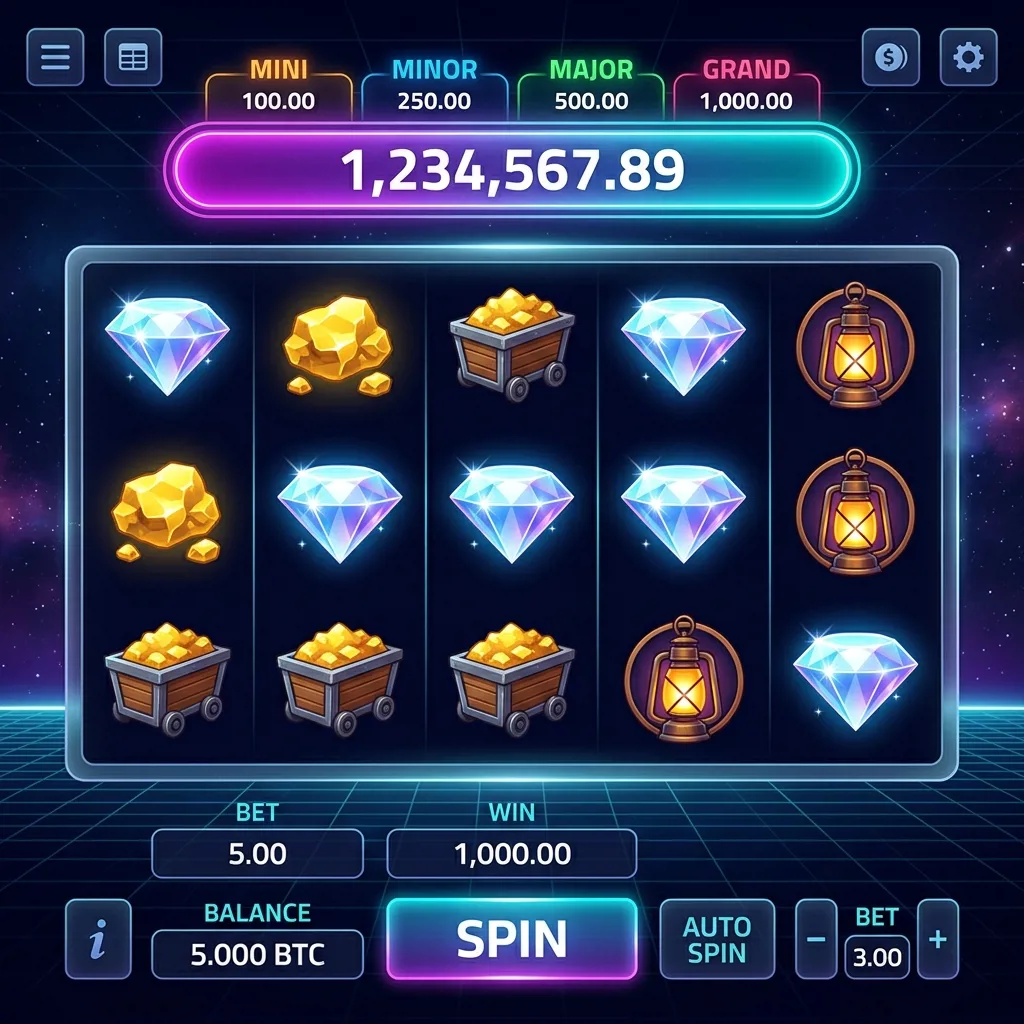 Слот Diamond Rush с алмазами и прогрессивным джекпотом