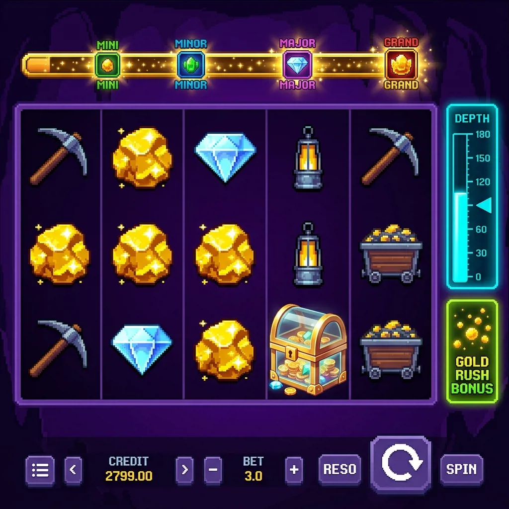 Слот Deep Mine Gold с золотым джекпотом