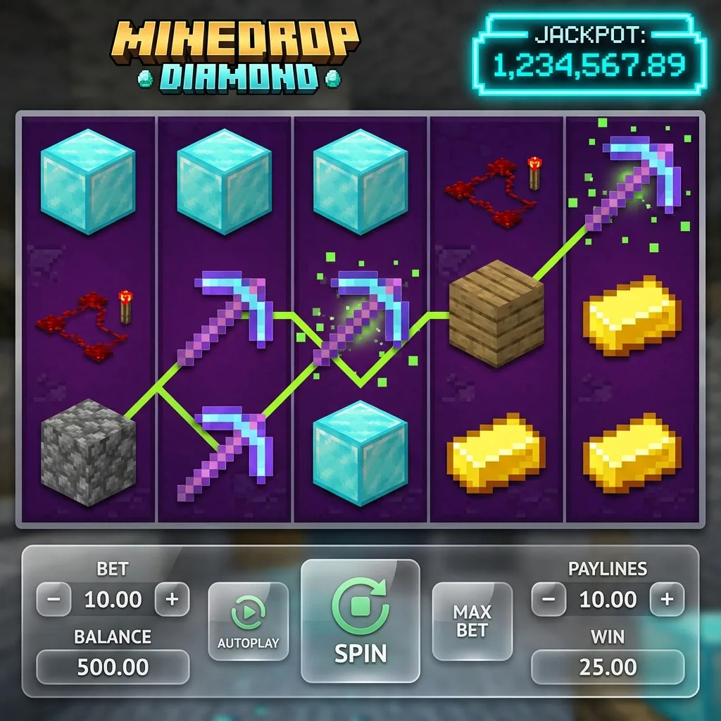 Слот Minedrop Diamond с прогрессивным джекпотом